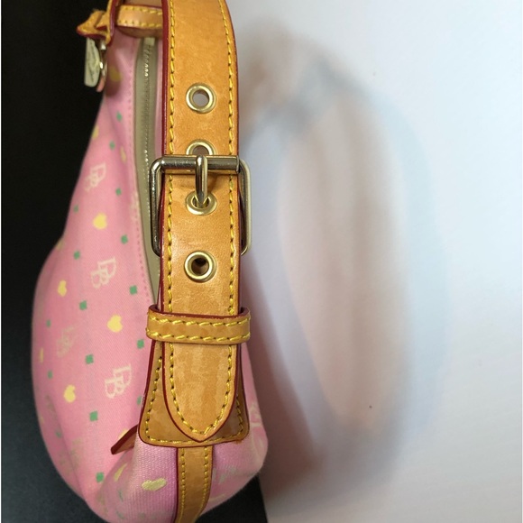 Dooney & Bourke Pink Mini Monogram Purse Y2K Vintage Canvas & Leather - Picture 2 of 16